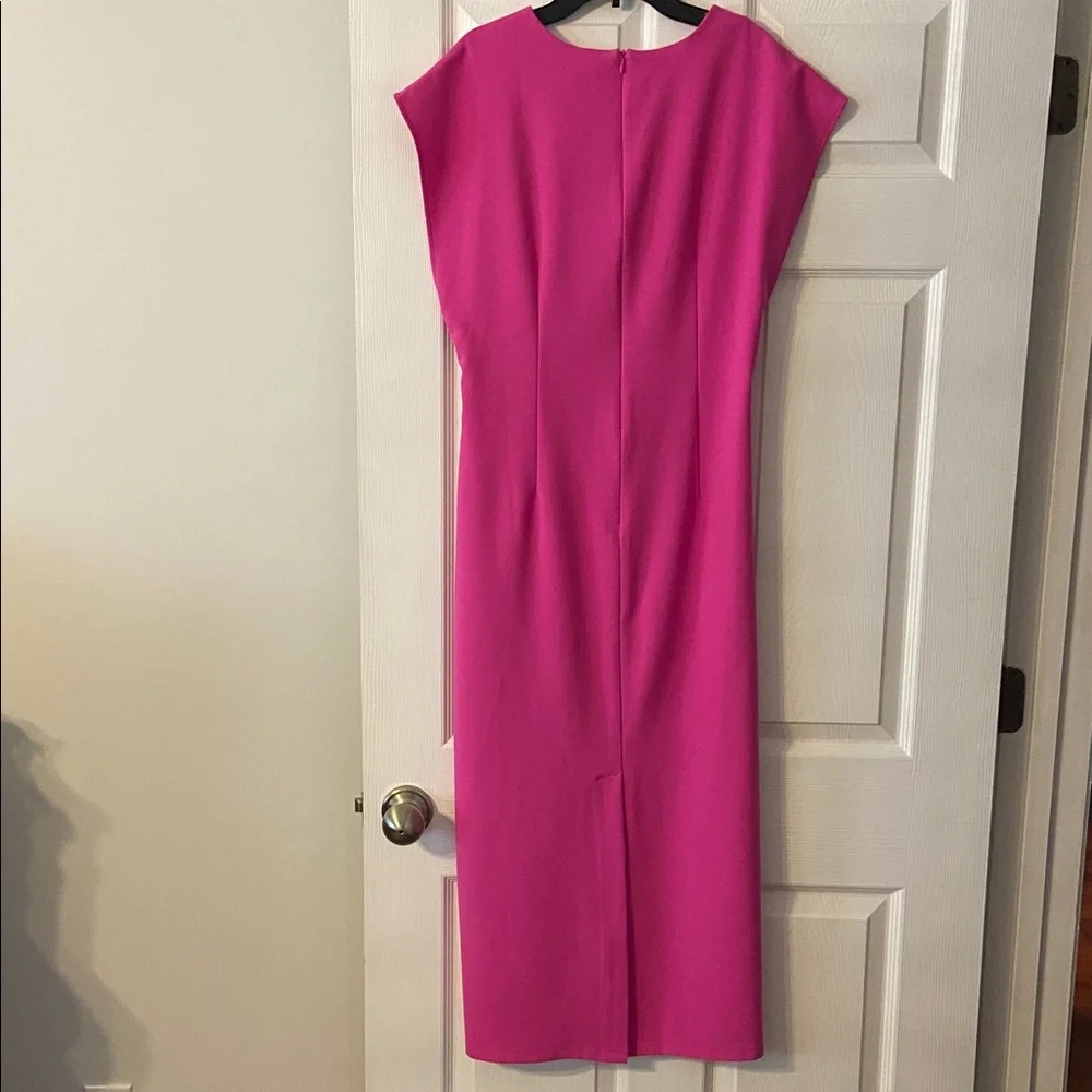 Glam Vibrant Pink Midi /Maxi Dress size L length 50” bust 32” brand new - Picture 4 of 8